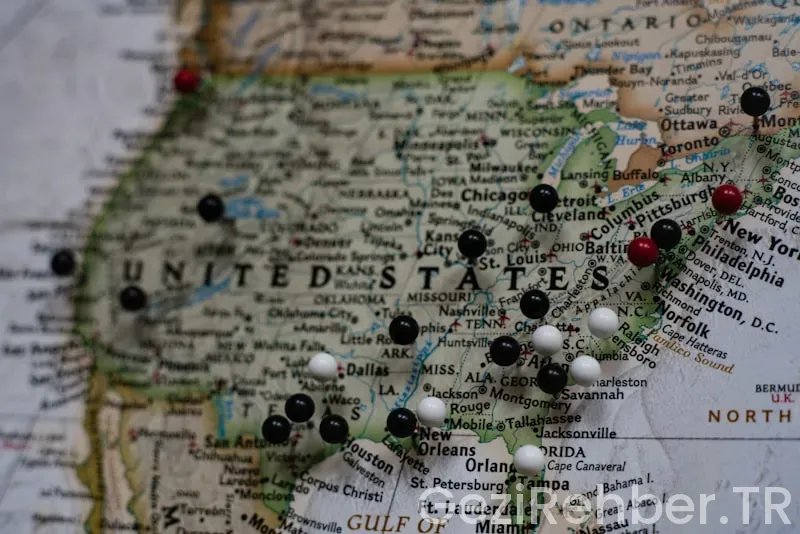 Amerika Gezi Harita 2025