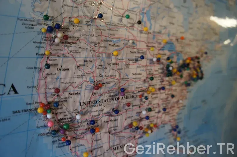 Amerika gezi haritası