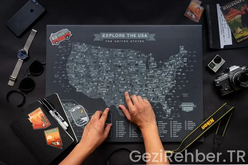 Amerika gezi haritası